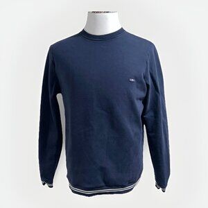 Ron Dorff Sweatshirt Mens Large Navy Blue Crew Pullover Cotton Stretch Portugal